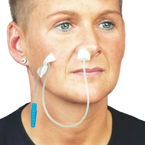 Sauerstoff Nasensonde / Katheter, mit Stufenkonnektor u. Kompresse (50 Stck) CH 10