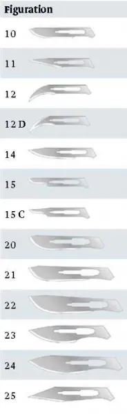 Einmal Skalpellklingen, Feather, steril (100 Stck)  Fig.24