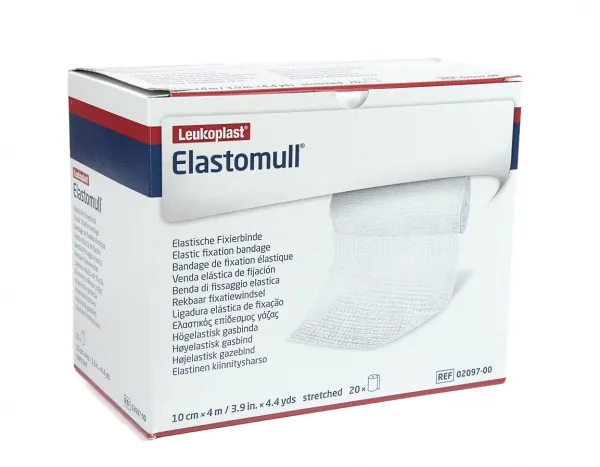 Elastomull elastische Mullbinden wei, (20 Stck) 12,0 cm x 4 mtr.