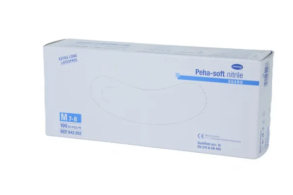 Peha-soft nitril guard (100 Stck) 29 cm lange Stulpe, Chemikalien Schutzhandschuhe Gr. XL