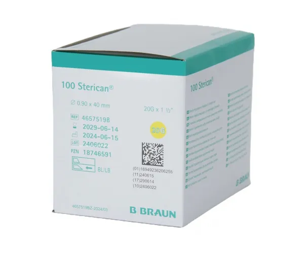 Sterican Standard-Kanlen Nr.1, 0,90 x 40 mm G20 gelb (100 Stck)