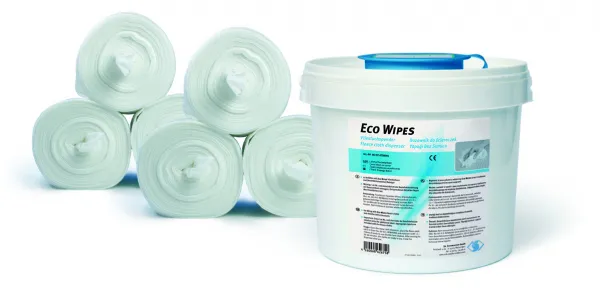 Eco Wipes Vliestcher Komplett-Set bestehend aus 6 Rollen a 100 Tchern incl. Feuchttuchspender