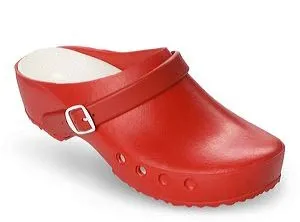 Schrr OP-Schuhe, CHIROCLOGS Classic, rot, Wechseleinlage, mit Fersenriemen, fr Damen und Herren Gr. 47