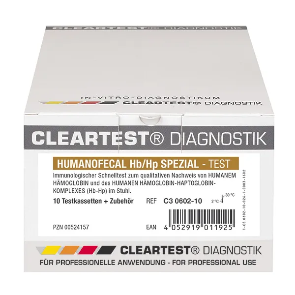 CLEARTEST Stuhltest Humanofecal Hb/Hp Spezial 10 Tests