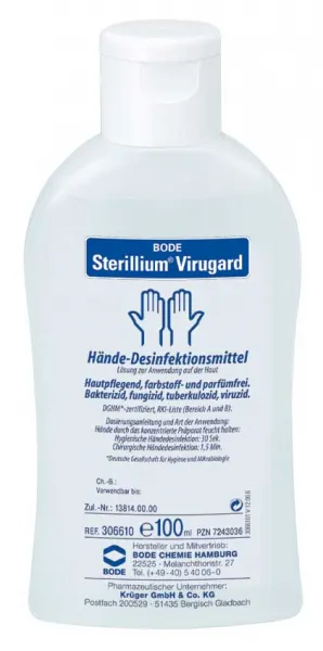 Sterillium Virugard Hndedesinfektion farbstoff und parfmfrei, viruzid  100 ml