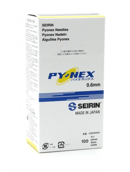 Seirin NEW PYONEX Akupunktur-Dauernadeln (100 Stck) 0,15 x 0,60 mm gelb