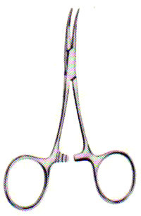 Zepf Medical Instruments GmbH Hartmann Baby Arterienklemme, gebogen, gerieft, 9,0 cm 12-2101-09